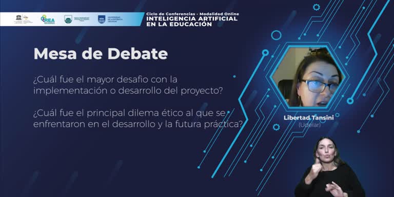 Mesa de Debate I: Experiencias nacionales de Inteligencia Artificial relacionados con educación